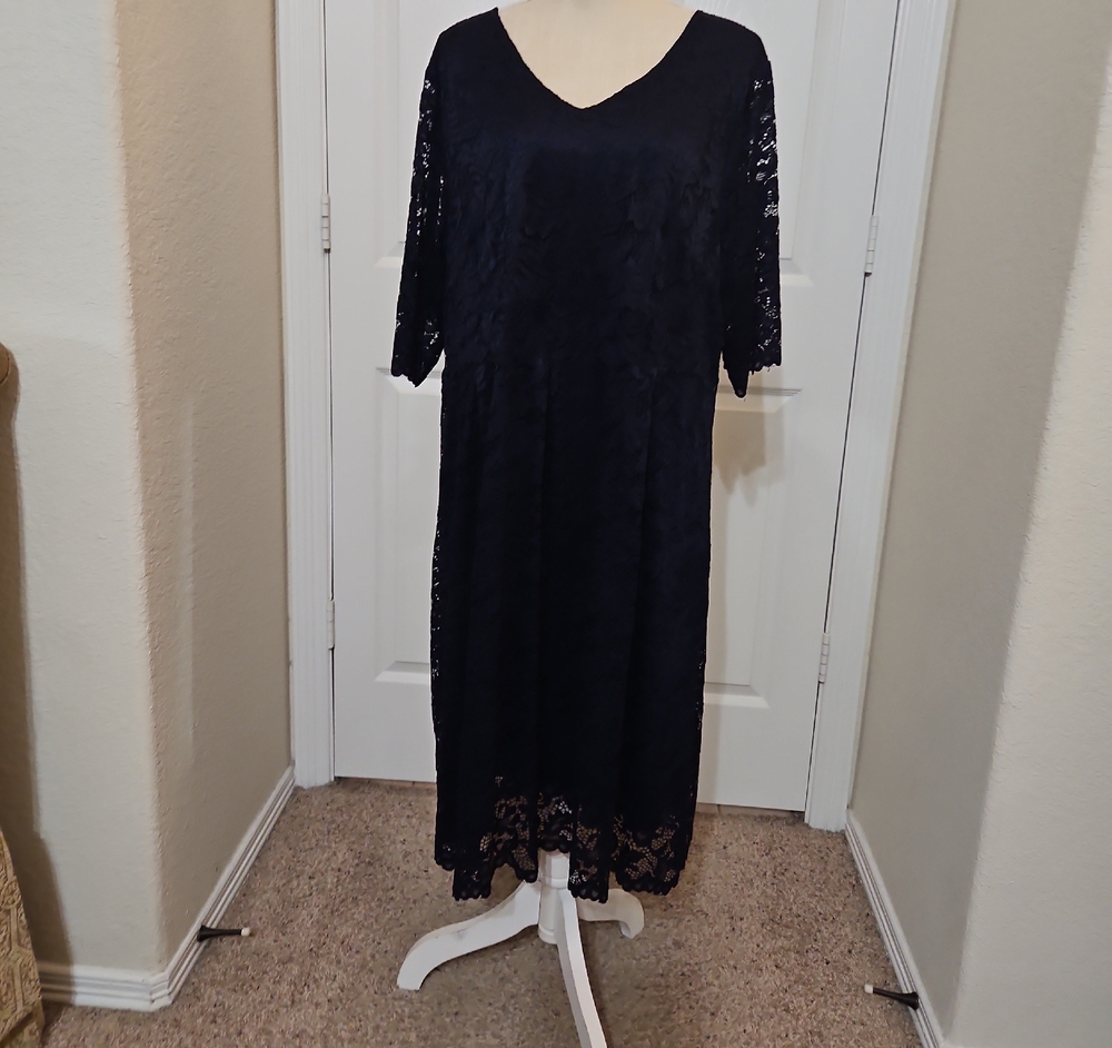 Chic Black Lace Long Sleeve Dress